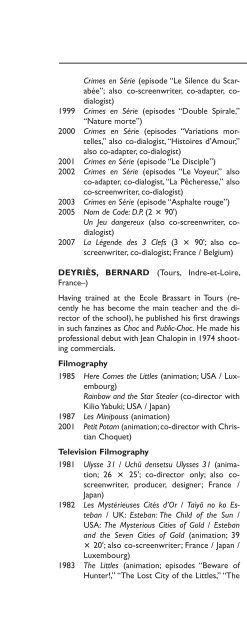 Encyclopedia of French Film Directors