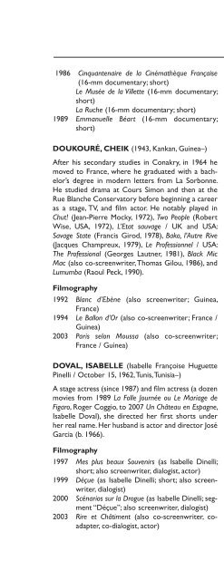 Encyclopedia of French Film Directors