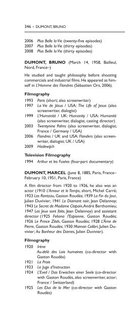 Encyclopedia of French Film Directors