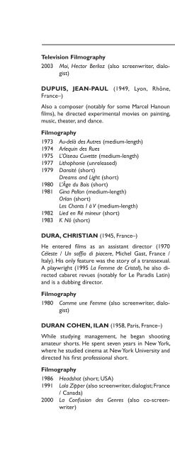 Encyclopedia of French Film Directors