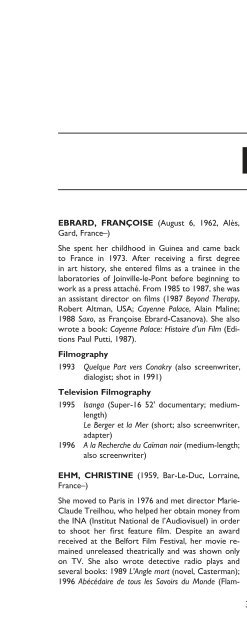 Encyclopedia of French Film Directors