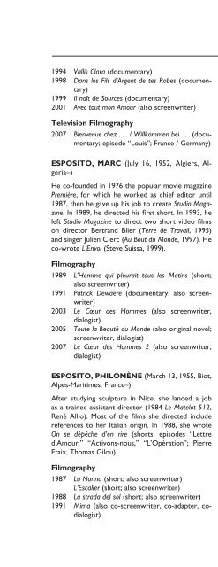 Encyclopedia of French Film Directors