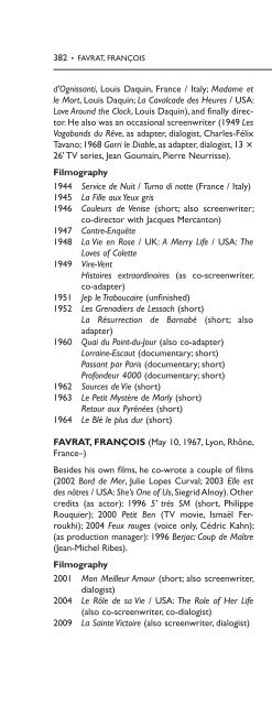 Encyclopedia of French Film Directors