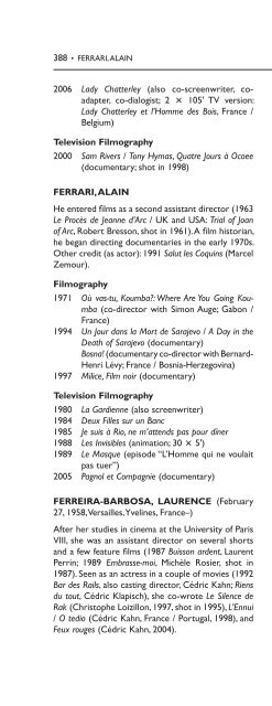 Encyclopedia of French Film Directors