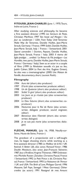 Encyclopedia of French Film Directors