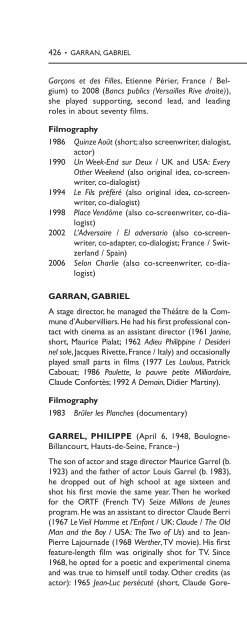 Encyclopedia of French Film Directors