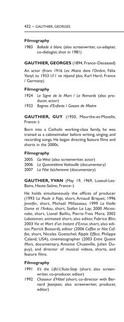 Encyclopedia of French Film Directors