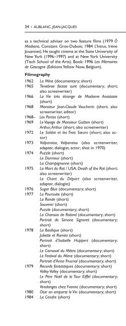 Encyclopedia of French Film Directors