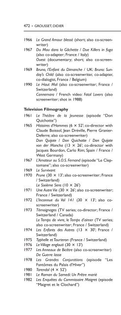 Encyclopedia of French Film Directors