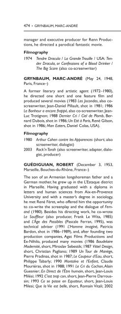 Encyclopedia of French Film Directors