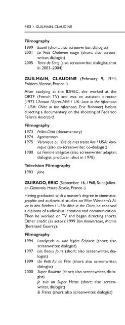 Encyclopedia of French Film Directors