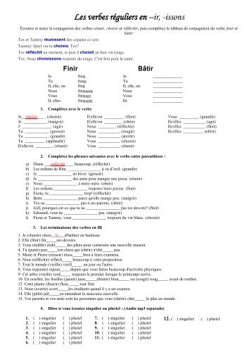 Les verbes réguliers 2e groupe - ir.pdf - Webnode