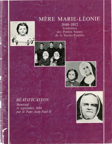 MERE MARIE-LEONIE et L' ACADIE - Algoma University Archives