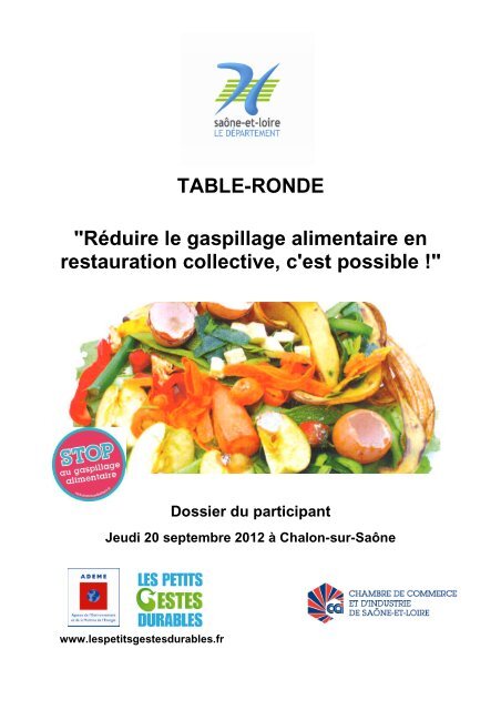 TABLE-RONDE "Réduire le gaspillage alimentaire en restauration ...