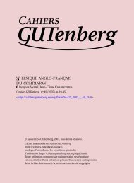 Lexique anglo-français du Companion - Cahiers GUTenberg - EU.org