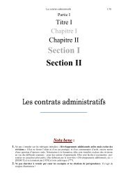 SECTION II : Les contrats administratifs