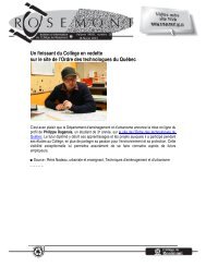 Rosemont 16 - 18 février 2013 (PDF) - Collège Rosemont
