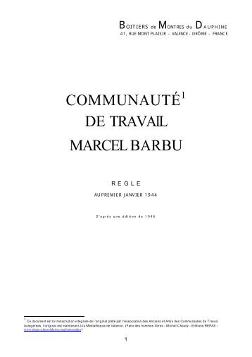 communauté de travail marcel barbu - Rhône-Alpes Solidaires