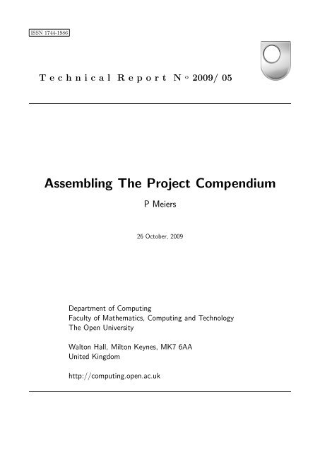 Assembling The Project Compendium - Computing Technical ...