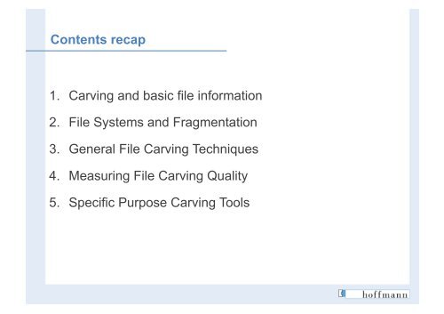 Advanced file carving - SANS Computer Forensics