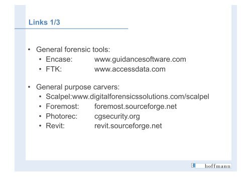 Advanced file carving - SANS Computer Forensics