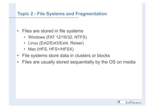 Advanced file carving - SANS Computer Forensics