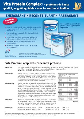 Vita Protein Complex® – protéines de haute - Vita Health Care AG