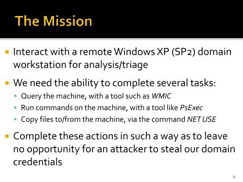 Protecting Privileged Domain Accounts during Live Response