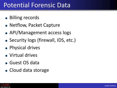 Digital Forensics for IaaS Cloud Computing - SANS Computer ...