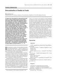 Determination of Inulin in Foods