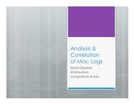 Analysis & Correlation of Mac Logs - SANS