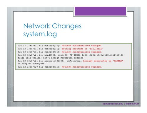 Analysis & Correlation of Mac Logs - SANS