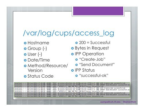 Analysis & Correlation of Mac Logs - SANS