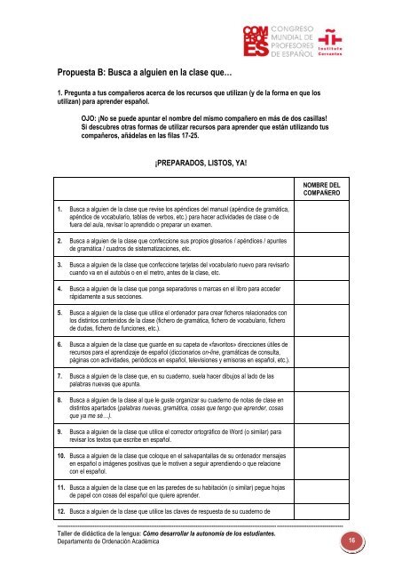 Actividades para la reflexión del profesor (PDF, 1,48Mb) - Congreso ...