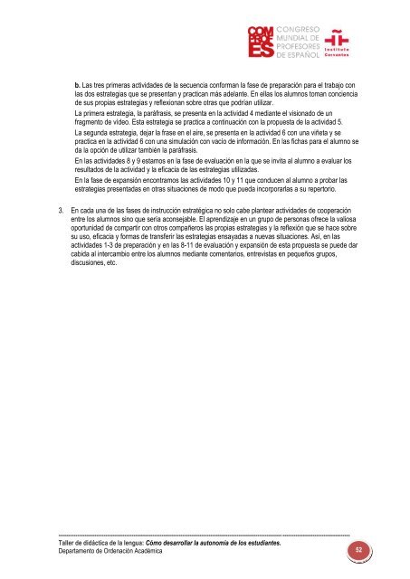 Actividades para la reflexión del profesor (PDF, 1,48Mb) - Congreso ...