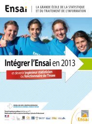 brochure intégrer l'Ensai en 2013