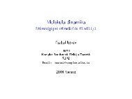 Molekula dinamika - Számítógépes szimulációk ff1n4i11/1