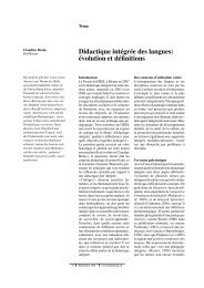 Didactique intégrée des langues: évolution et définitions - Babylonia