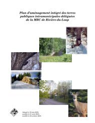 Plan d'aménagement intégré - MRC de Rivière-du-Loup