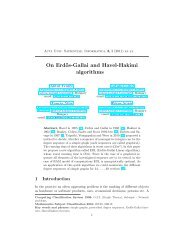 On Erd˝os-Gallai and Havel-Hakimi algorithms