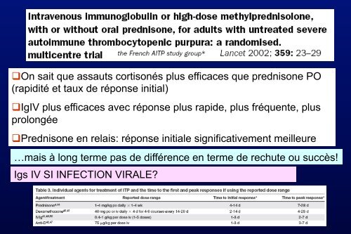 Traitement de la thrombopénie au cours du Lupus