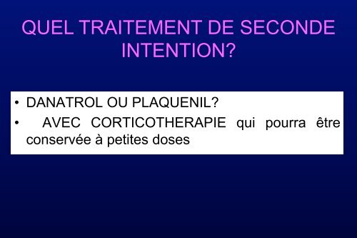 Traitement de la thrombopénie au cours du Lupus