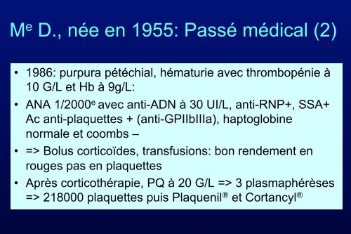 Traitement de la thrombopénie au cours du Lupus