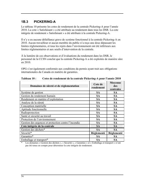 Évaluation intégrée en matière de sûreté des centrales nucléaires ...