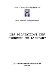 Les dilatations de bronches de l'enfant