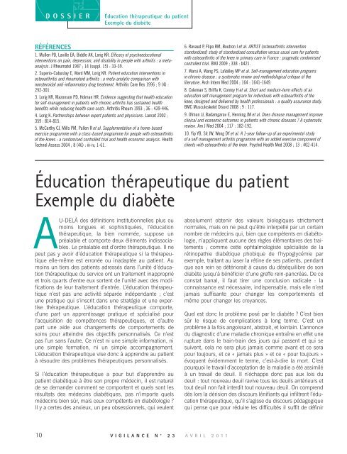 Éducation thérapeutique du patient Comment améliorer le ... - Sfar