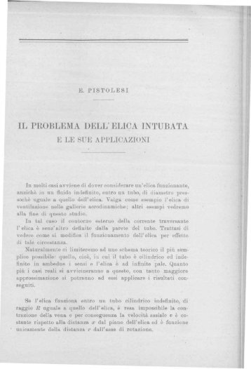 IL PROBLEMA DELL' ELICA INTUBATA