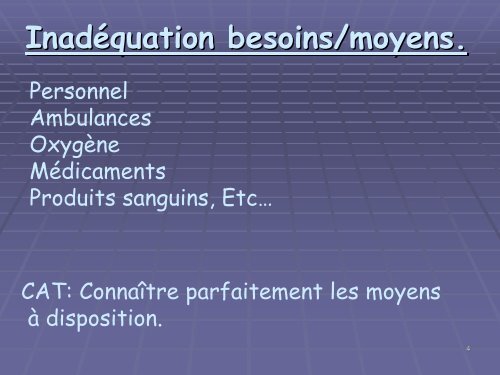 Sédation et Analgésie en situation de catastrophe ou d'exception