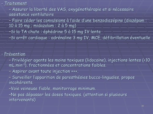 Sédation et Analgésie en situation de catastrophe ou d'exception