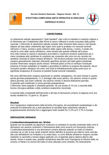 CISTECTOMIA - Unità operativa di urologia